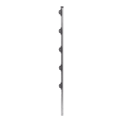 Poste de Paso de 1.2m para Cerca Electrificada.Tubo Galvanizado cal. 18 de 1"Diam. con Tapón y 5 Aisladores Instalados.