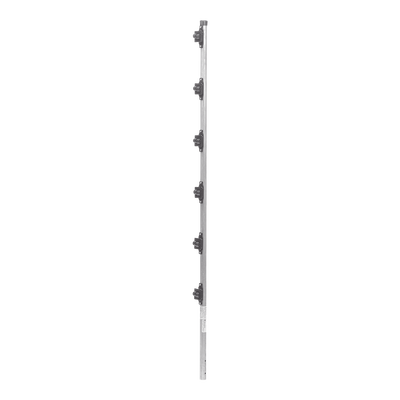 Poste con 6 Aisladores de PASO  para Cerca Electrificada. Tubo Galva. de 1.4m, cal. 18 de 1" Diam. (Sin pintar).