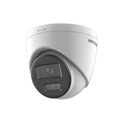[Dual Light] Turret IP 8 Megapixel (4K) / Lente 2.8 mm / 30 mts IR + 30 mts Luz Blanca / Micrófono Integrado / ACUSENSE Lite / Exterior IP67 / H.265 / PoE / ONVIF / Micro SD