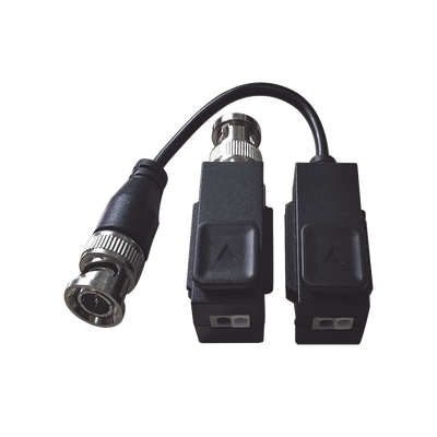 Kit de Transceptor (Balluns) TURBOHD con Boton Push / Hasta 8 MP (4K) / 100% Cobre / Soporta HD-TVI / AHD / CVI / CVBS / Audio por Coaxitron / Datos para Menu de Configurar de Cámaras 