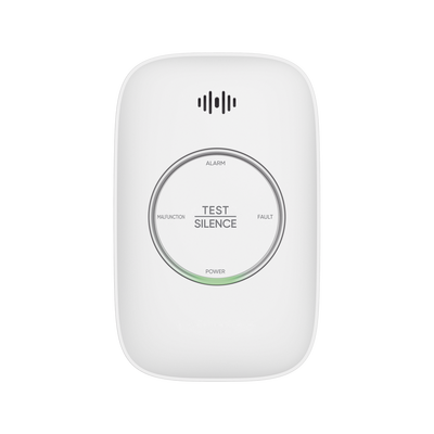 (HikFire) Detector de Gas Natural Metano (CH4) / Alarma Temprana / Salida para cierre de Válvula y/o  activación de Ventilador / Protección IP30 / Alarma de 70dB a 115dB a 1 metro de distancia