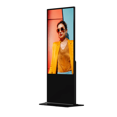 Pantalla Táctil de 55" 4K para Publicidad Digital / Base para Piso (Tótem) / Gestión de Contenido y Control Centralizado