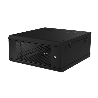 Gabinete de Pared con Puerta Perforada, 635mm de Profundidad, 4U Rack de 19 in, Acero Reforzado