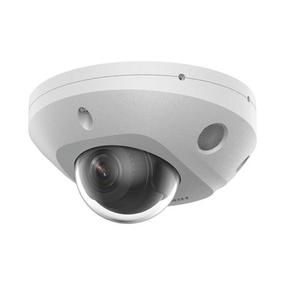 [Dual Light + 2 Micrófonos Integrados] Mini Domo IP 4 Megapixel / Lente 2.8 mm / 30 mts Luz Blanca + 30 mts IR / ACUSENSE / Exterior IP67 / IK08 /  WDR 120 dB / PoE / ONVIF / MicroSD / ACUSEARCH