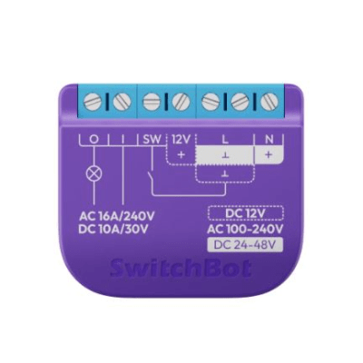 Switch Relevador Inteligente conectividad inalambrica Wifi y BLE / Salida Contacto Seco / Compatible con asistentes de voz / Dimensiones 42x36x16 mm