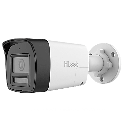 [Audio Bidireccional + Dual Light + ColorVu] Bala TURBOHD 3K (5 Megapixel) / Lente 2.8mm / 30 mts IR EXIR + 20 mts Luz Blanca / Micrófono y Bocina Integrado / Exterior IP67 / Metal / dWDR 