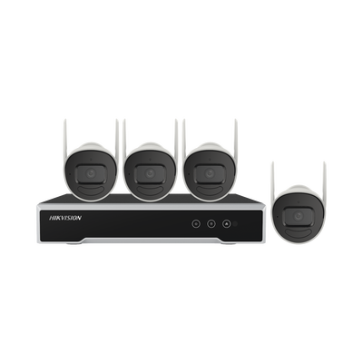 Kit IP Inalámbrico 4 Megapixel / NVR 4 Canales / 4 Cámaras Bala para Exterior / 1 HDD de 1 TB / Modo Repetidor