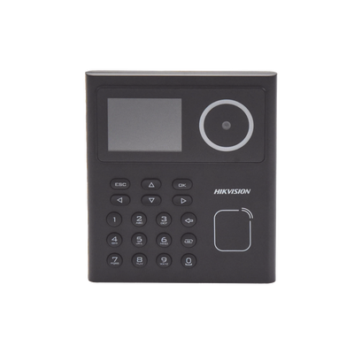 Terminal Facial Min Moe Administrable por Smartphone o Nube /  Acceso y Asistencia / Lector PROX EM  /  500 rostros / Detección de Cubrebocas / HikConnect / Reconocimiento a 1.5 mts de distancia / HIK-IA