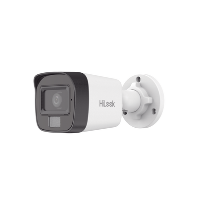 [Dual Light] Bala IP 4 Megapixel / Lente 2.8 mm / Ángulo de visión 104° / 20 mts IR + 15 mts Luz Blanca / Micrófono Integrado / ACUSENSE Lite / Exterior IP67 / H.265+ / PoE / ONVIF / dWDR