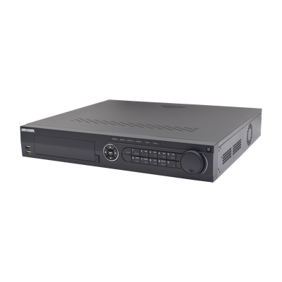 DVR 16 Canales TurboHD + 8 Canales IP / 3K/5MP / Audio por Coaxitron / Acusense / 4 Bahías de Disco Duro / Videoanalisis / 16 Entradas de Alarma