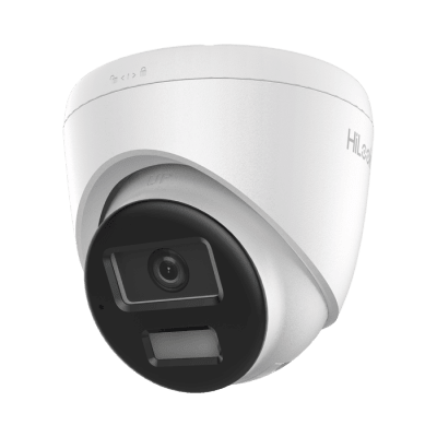 [Dual Light] Turret IP 4 Megapixel  / Lente 2.8 mm / 20 mts IR + 20 mts Luz Blanca / Micrófono Integrado / ACUSENSE Lite / Exterior IP67 / PoE / dWDR / H.265+ / ONVIF