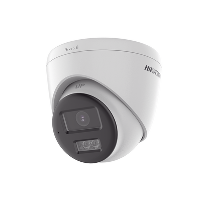 [Audio Bidireccional + Dual Light + ColorVu] Turret TURBOHD 4K (8 Megapixel) / Lente 2.8 mm / 40 mts IR EXIR + 40 mts Luz Blanca / Micrófono y Bocina Integrado / Exterior IP67 / dWDR