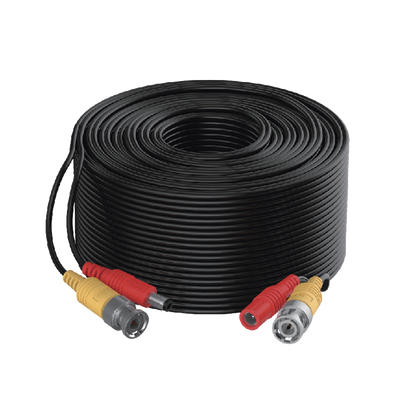 Cable Coaxial Siames (Mini RG59) + Alimentación / 10 Metros de Distancia / CCA / Soporta 1080p (2 Megapixel) hasta 4K (8 Megapixel)  / Uso Interior y Exterior 