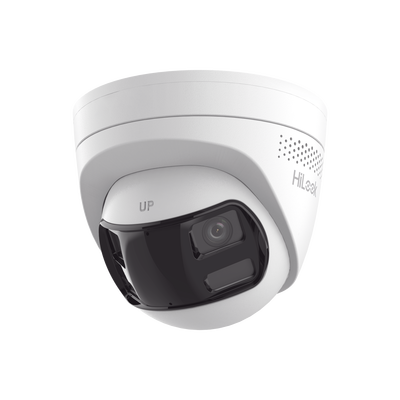 [Dual Light] Turret IP 8 Megapixel / Imagen Panorámica 180°/ PoE / Micrófono y Bocina Integrado / Exterior IP67 / Audio Bidireccional / Alarma Visual y Auditiva Integrada / Smart Supplement Light / Micro SD 512 GB