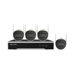 Kit IP Inalámbrico 1080p / NVR 4 Canales / 4 Cámaras Bala para Exterior / 1 HDD de 1 TB / Modo Repetidor