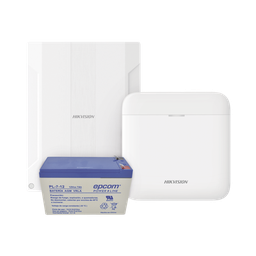 (AXPRO) KIT  de alarma AX PRO conversión de zonas cableadas a inalámbricas / Incluye: 1 Hub IP, Wifi y 3G/4G con Batería de respaldo/ 1 Expansor de 16 zonas cableadas / 1 Batería de respaldo 12Vcc a 7 Amp/ Compatible con Hik-Co