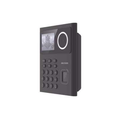 Terminal Min Moe WiFi con Batería de Respaldo / Administrable por Smartphone o Nube /  Acceso y Asistencia /  Huella, Facial y Tarjetas MIFARE /  500 rostros y 1,000 Huellas y Tarjetas / Detección de Cubrebocas / HikConnect / HIK-IA