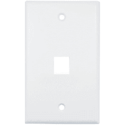 Placa de Pared (Face Plate) / 1 Puerto / Color Blanco / Caja con 20 Piezas / ABS